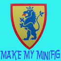 Lego Minifig Shield Lion Knight Castle Lion Blue o