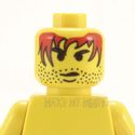 Lego Castle Head #33 - Male Red Hair & Stubble 