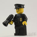 Lego  Minifig Angry Policeman with bull Horn - New