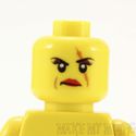 Lego Head #736 - Dual Sided Female, Scar over Eye,