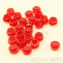 Lego Round Plate 1 x 1 Trans-Red 25 Pack - NEW