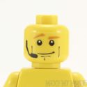 Lego Head #360 - Male with Headset, Brown Eyebrows