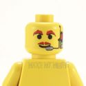 Lego Head #57 - Male with Red Moustache, Red Eyebr