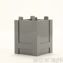 Lego  Crate Container 2x2x2 Dark Bluish Gray  Brow