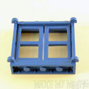 Lego Window 1 x 4 x 3 with 4 Panes Blue Frame Blue