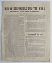 Confederate Civil War Broadside: Who Is Responsibl