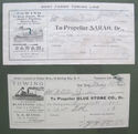  1890s Tug Boat Receipts. Eight separate receipts 