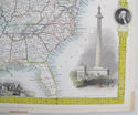 1851 Hand Colored Map of the United States by John