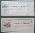  1890s Tug Boat Receipts. Eight separate receipts 