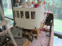 Vintage Portuguese fishing trawler, boat model. Lo