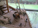 Vintage Portuguese fishing trawler, boat model. Lo