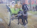 Colonial Williamsburg Folk Art Painting. (Circa 19