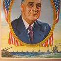 1942 PRESIDENT FRANKLIN D. ROOSEVELT CHROMOLITHOGR