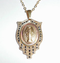 Art Deco 10K Gold Filled Miraclulous Mary Marcasit