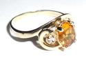 14K Yellow Gold Clean 1.15 CTS Honey Citrine Diamo