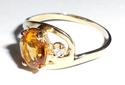 14K Yellow Gold Clean 1.15 CTS Honey Citrine Diamo