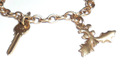 Vintage BA Ballou 14K Gold Charm Bracelet Dog Key 