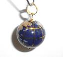 Vintage 14K Enameled Spinning Globe World Charm or