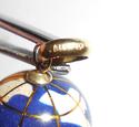 Vintage 14K Enameled Spinning Globe World Charm or