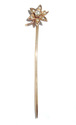 Antique 14K Yellow Gold Seed Pearl Flower Stickpin