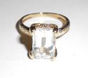 Tall Heavy Fancy 14K Yellow Gold 3.72 CTS Aquamari