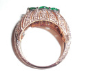 Very Fancy 14K Rose Gold 1.56 CTS Emerald and Diam