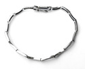 Vintage Modernist English British 9K White Gold an