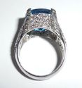 Big Tall Heavy Platinum 11.45 CT Diamond Blue Topa