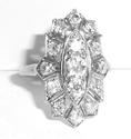 Antique 1920s Edwardian Art Deco Platinum 1.53CT M