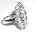 Antique 1920s Edwardian Art Deco Platinum 1.53CT M