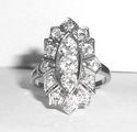 Antique 1920s Edwardian Art Deco Platinum 1.53CT M