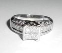 Heavy 14K White Gold Invisible Set 1.2 CTS Diamond