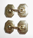 Vintage Fancy Art Deco Chainlink Mens Cufflinks Ne