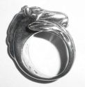 Hand Made Sterling Silver 17gr Horse Bypass Mens R