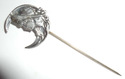 Antique Art Nouveau Sterling Silver Hatted Lady in