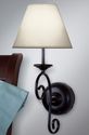 Classic Scroll Wall Sconce LED Lamp Ivory Shade & 