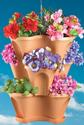 3-Tiered Flower & Herb Stacked Sectioned Plastic H