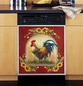 Country Style Rooster with Sunflowers Magnetic Dis