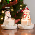 Adorable Christmas Snowmen Cookie Plate 2 Piece Ce