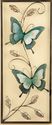 Beautiful Framed Blue Butterflies Metal Wall Art S