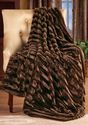 Luxurious So Soft & Cuddly Faux Brown Mink Throw B