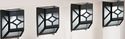 Solar Lighted Outdoor Pathway Lights Wall Mount 4-