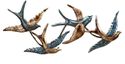 Birds in Flight Metal Wall Art Sculpture Dark Blue