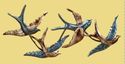 Birds in Flight Metal Wall Art Sculpture Dark Blue