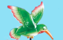 Hand Painted Hummingbird & Hibiscus Weathervane De