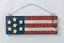 Patriotic American Flag Wall Sign Plaque  "America