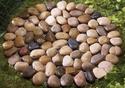 Round Limestone River Rock Garden Pathway Stepping