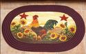 Country Rooster Braided Kitchen Rug Sunflower & Am