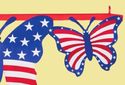 American Flag Patterned Butterflies Fence Porch Bu