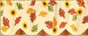 Fall Leaves & Sunflowers Window Valance Double Lay